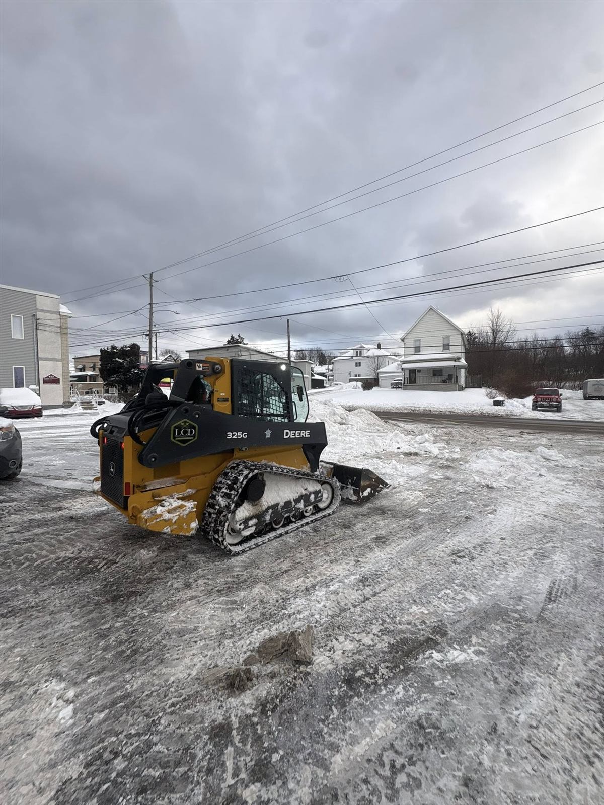 Skid Steer Snow Clearing