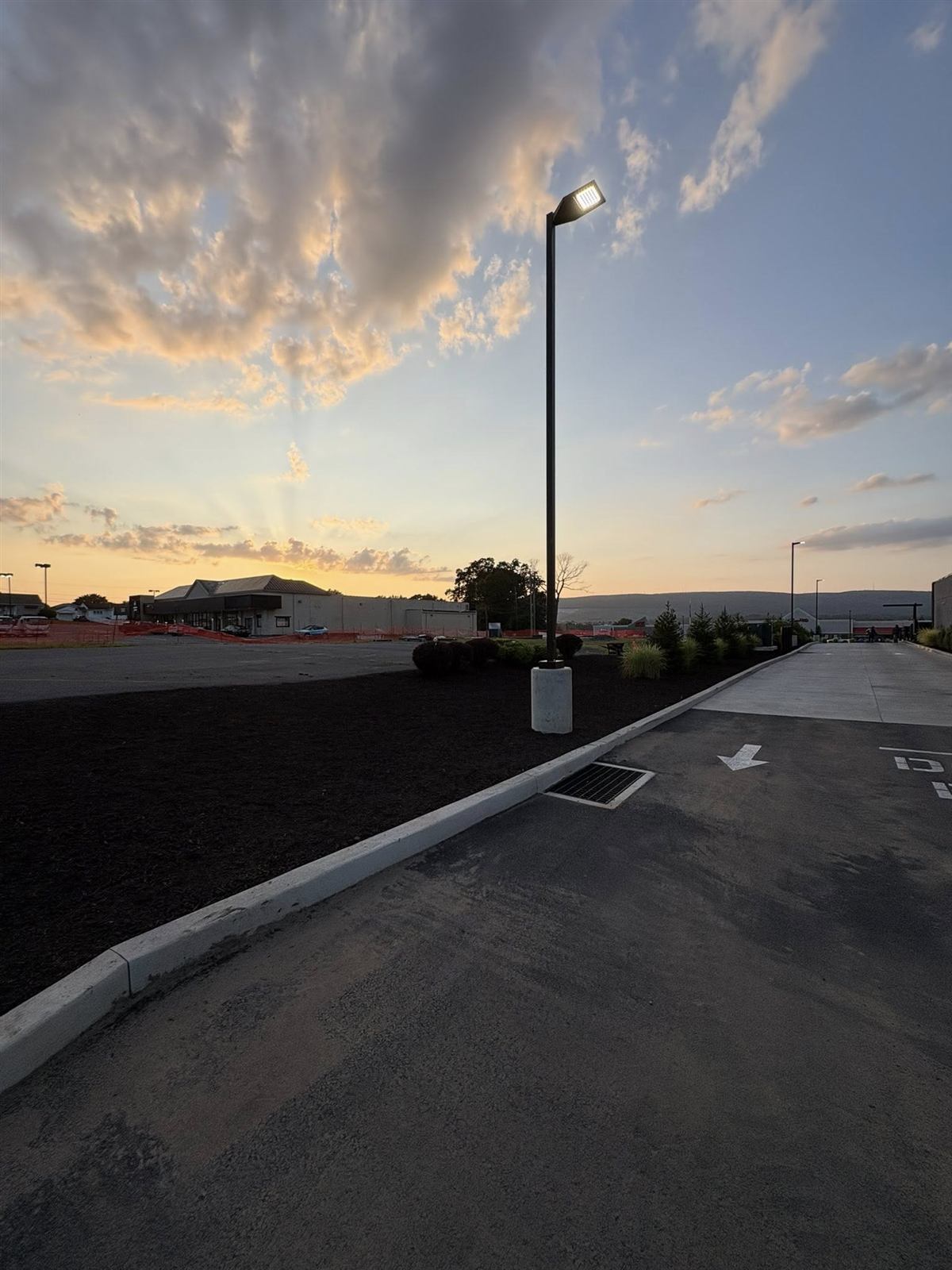 Commercial Parking Lot Island